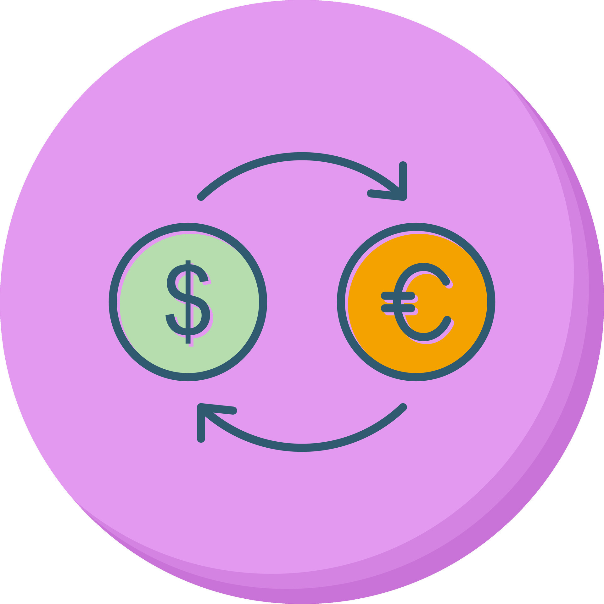 Dollar To Euro Vector Icon 28332051 Vector Art At Vecteezy