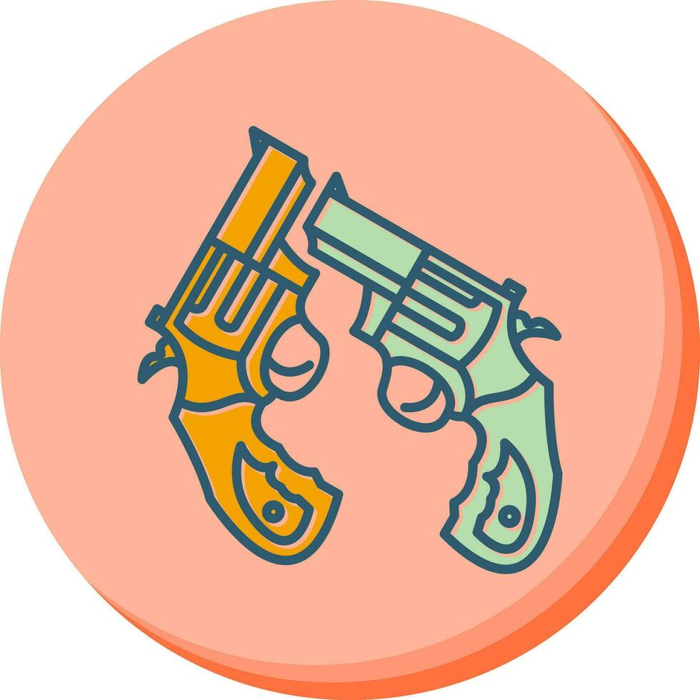 Two Guns Vector Icon