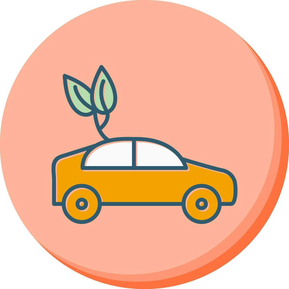 icono de vector de coche ecológico