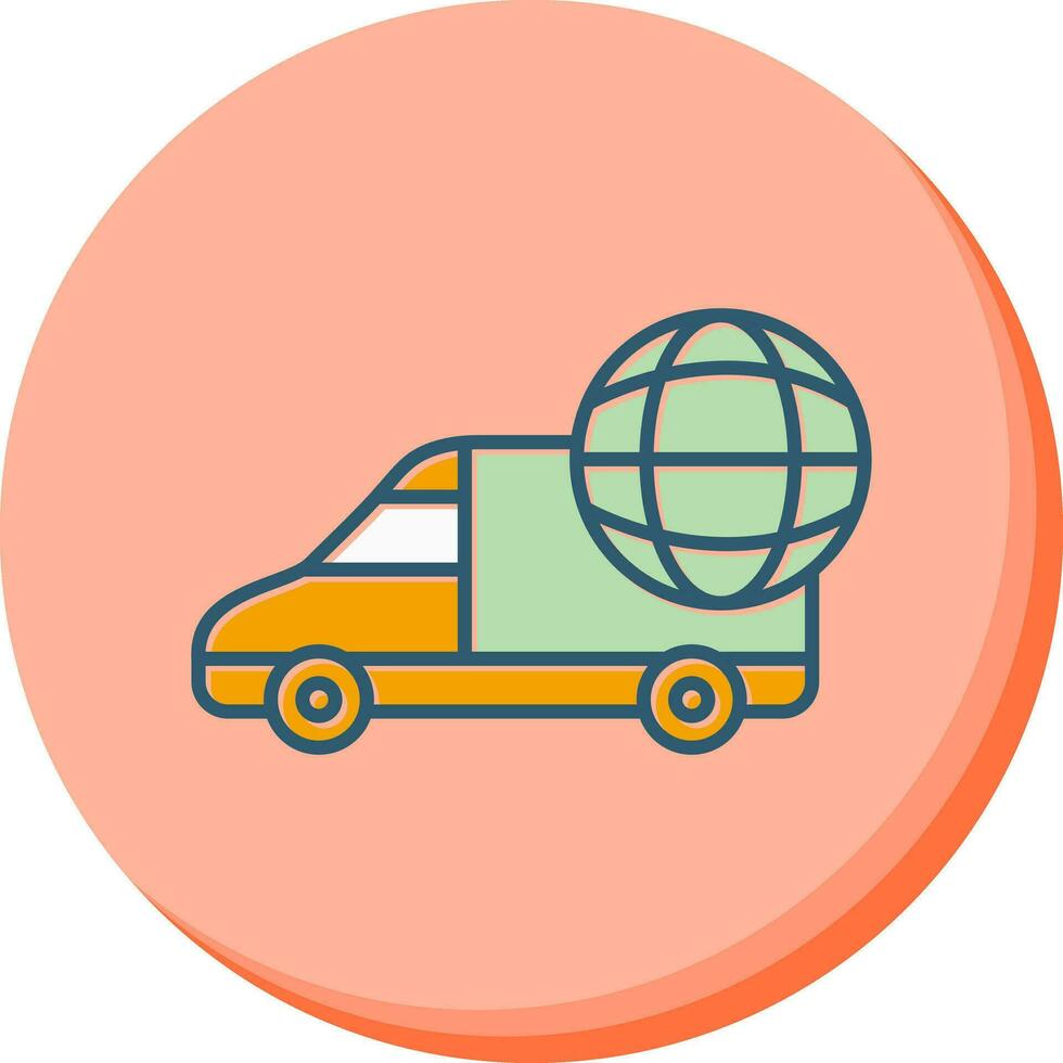 icono de vector de entrega global