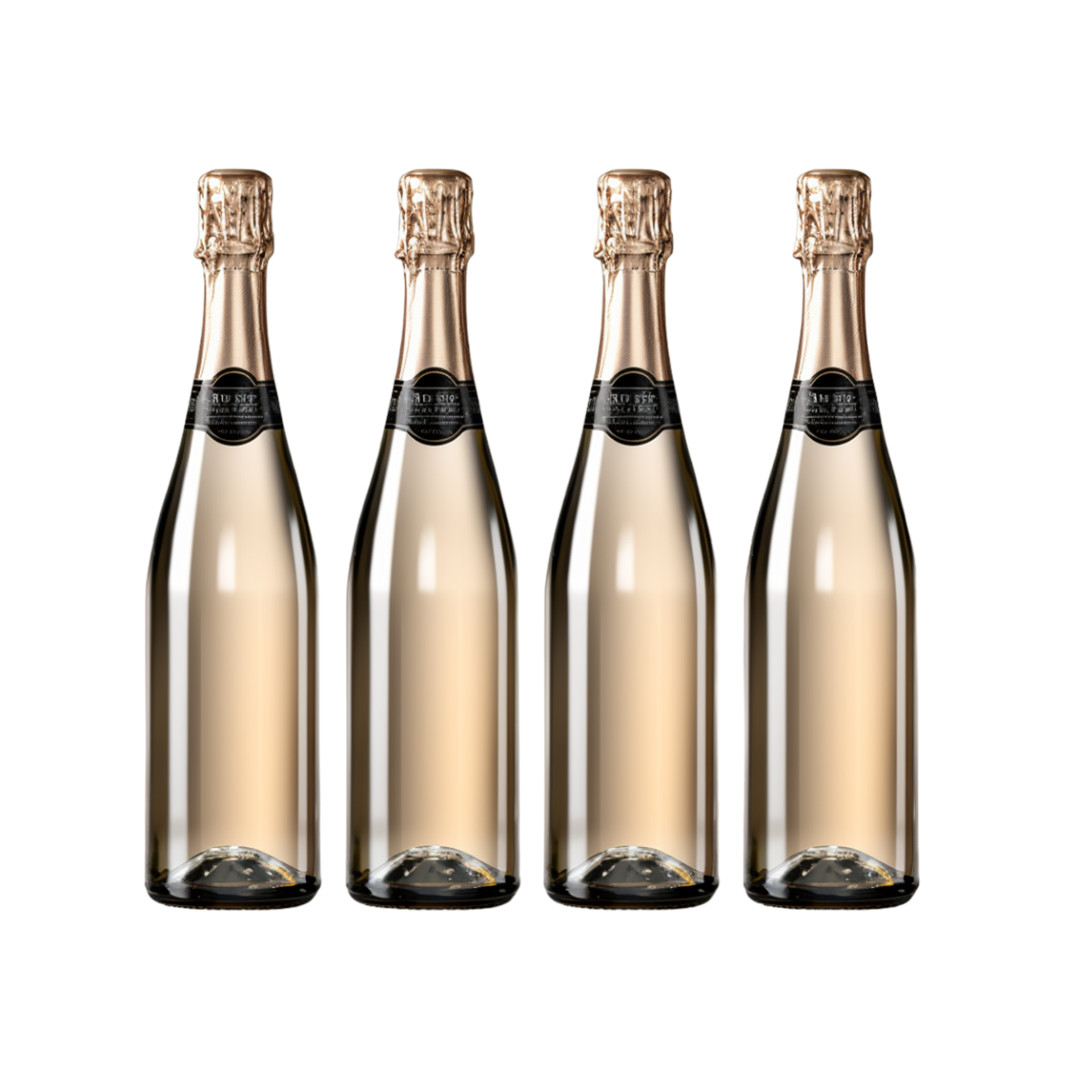 Set of bottle of prosecco or champagne ai generative