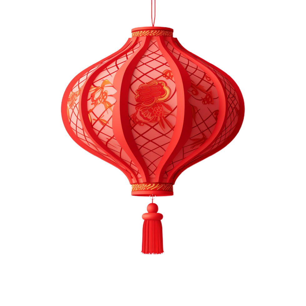 Beautiful Red Chinese Lantern ai generative png