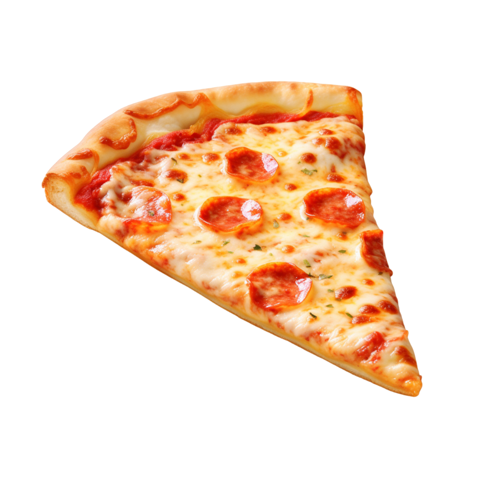redondo Pizza rebanada realista rápido comida concepto ai generativo png
