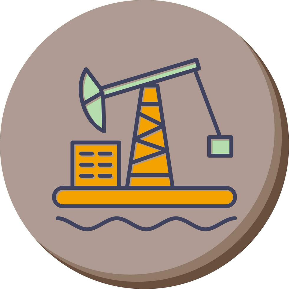 Oil Platform Vector Icon