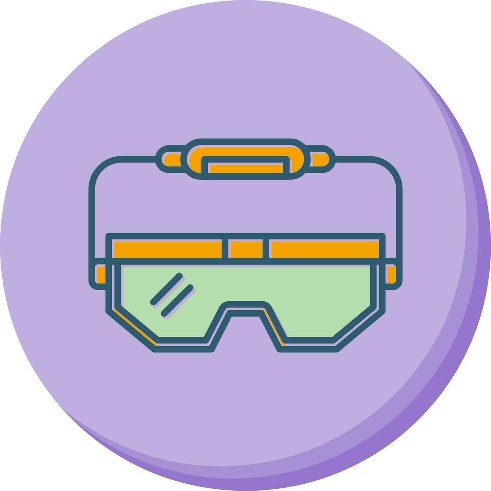 icono de vector de gafas de laboratorio