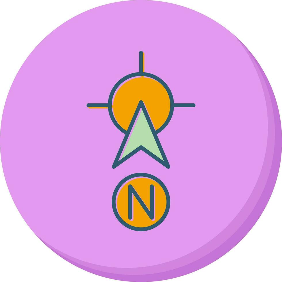 icono de vector norte