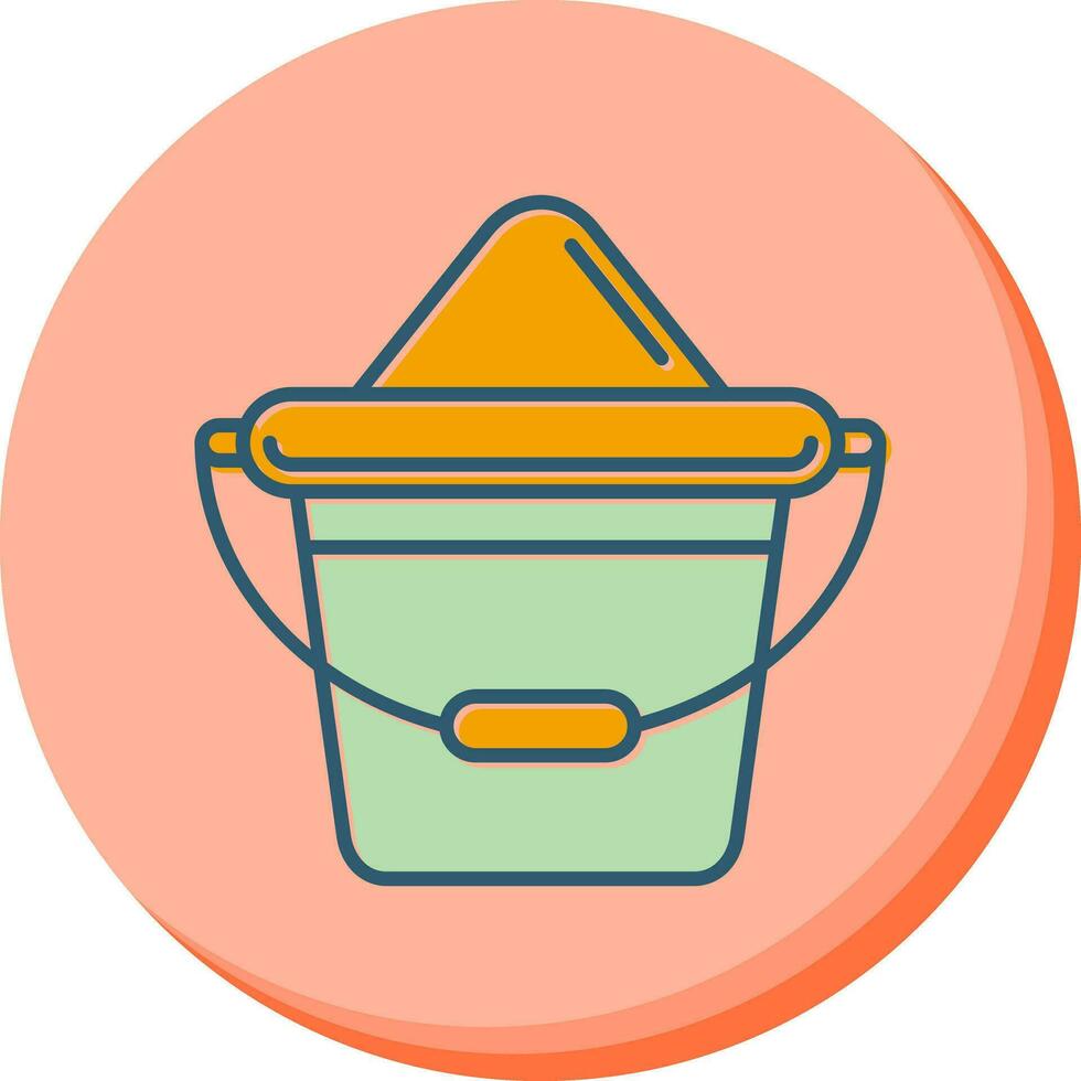 Sand Bucket Vector Icon