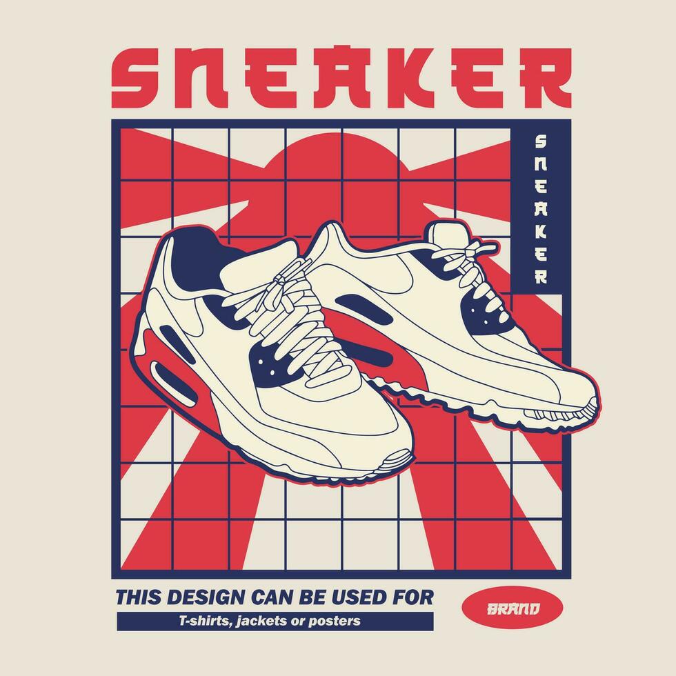 Sneaker shoes . Concept. Flat design. Vector illustration. Sneakers in flat style. Sneakers side view. Fashion sneakers.