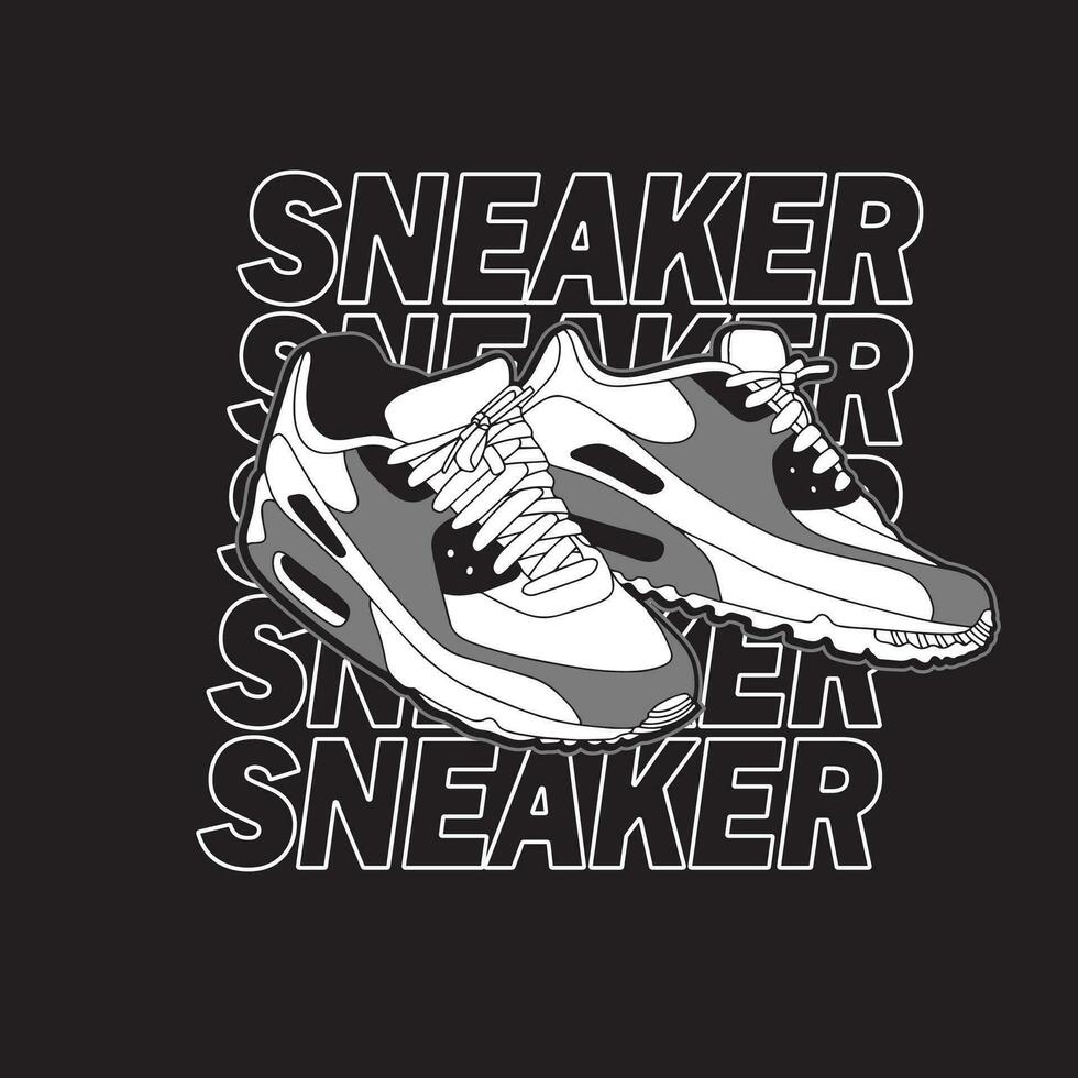 Sneaker shoes . Concept. Flat design. Vector illustration. Sneakers in flat style. Sneakers side view. Fashion sneakers.
