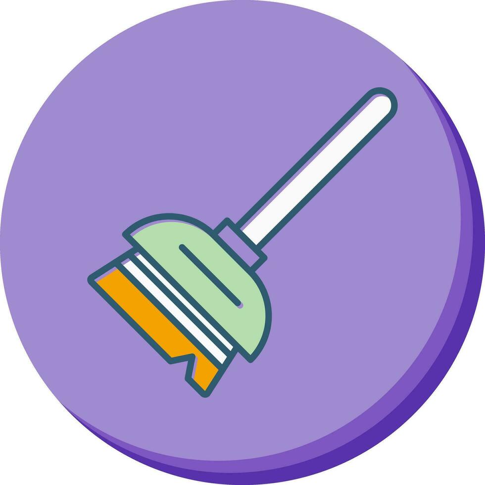 icono de vector de escoba