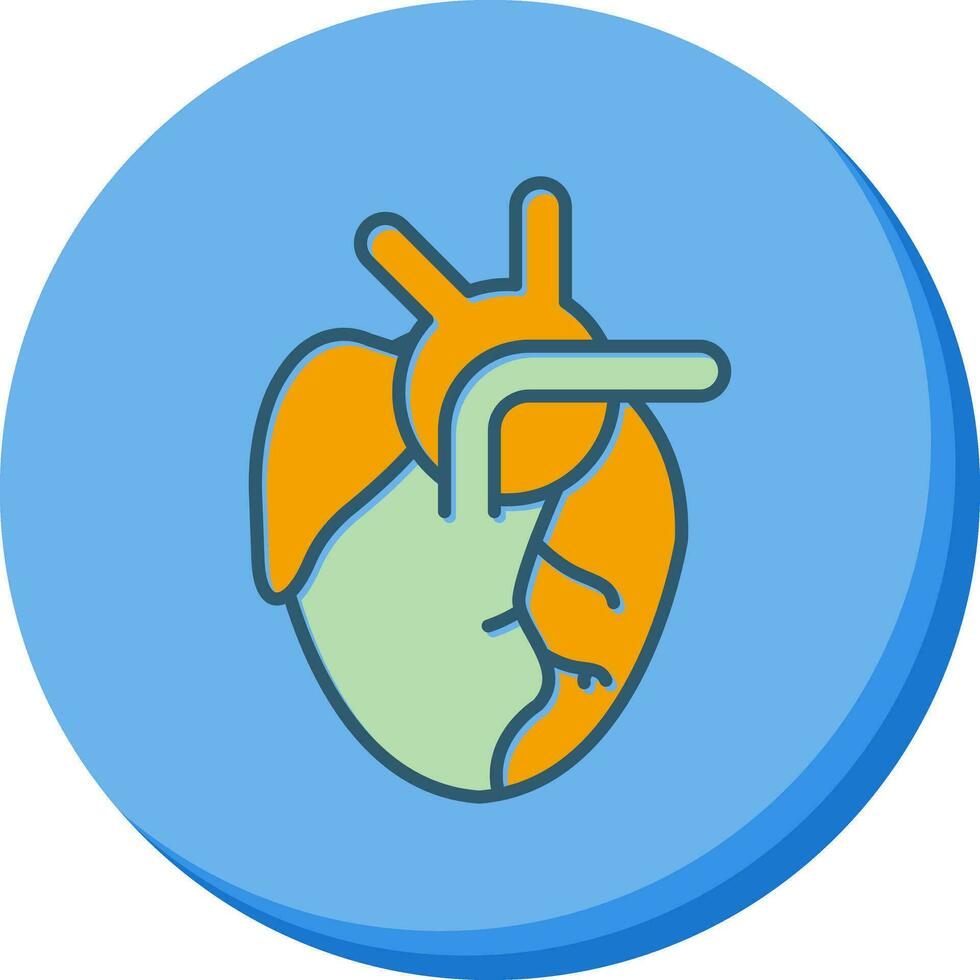 icono de vector de corazón médico