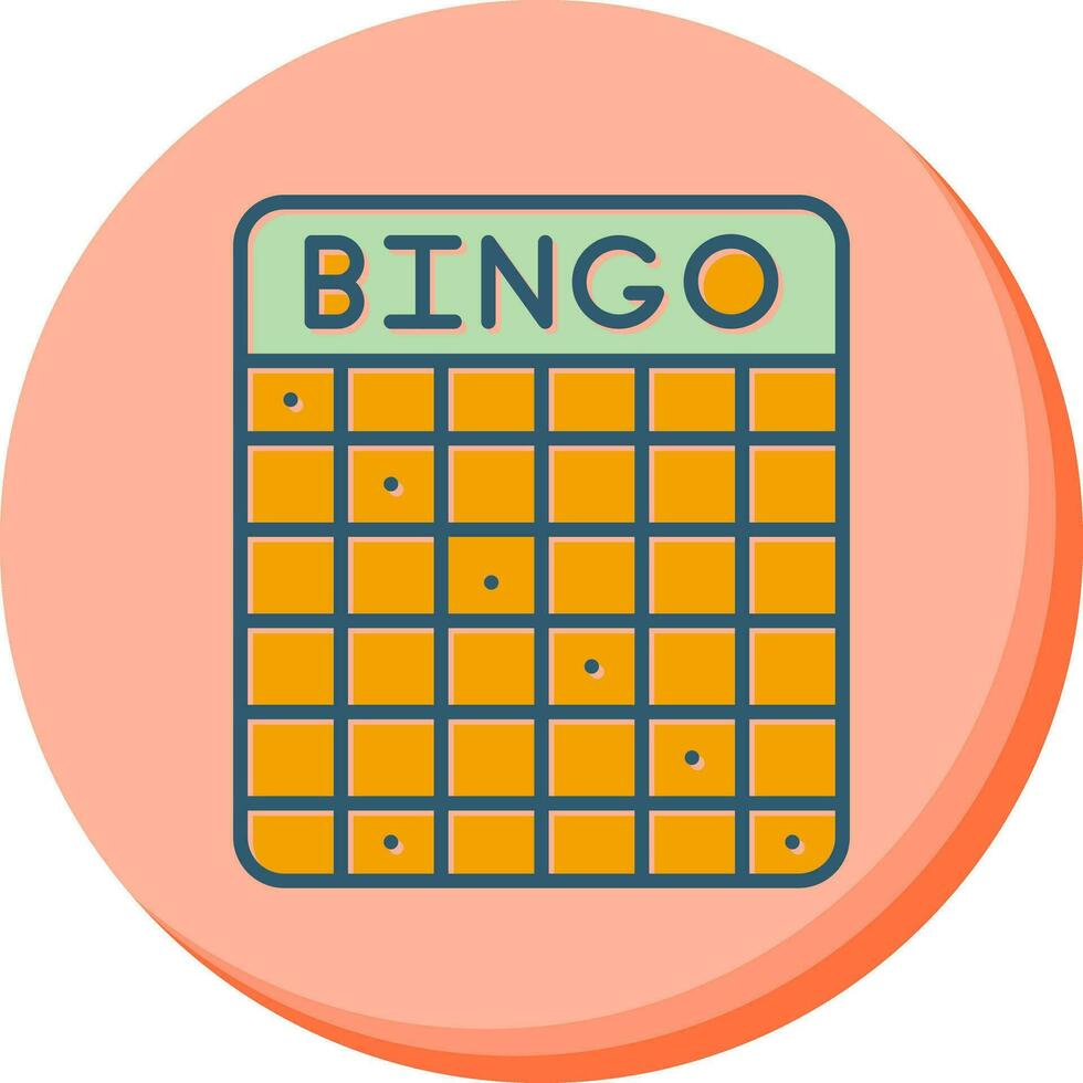 icono de vector de bingo