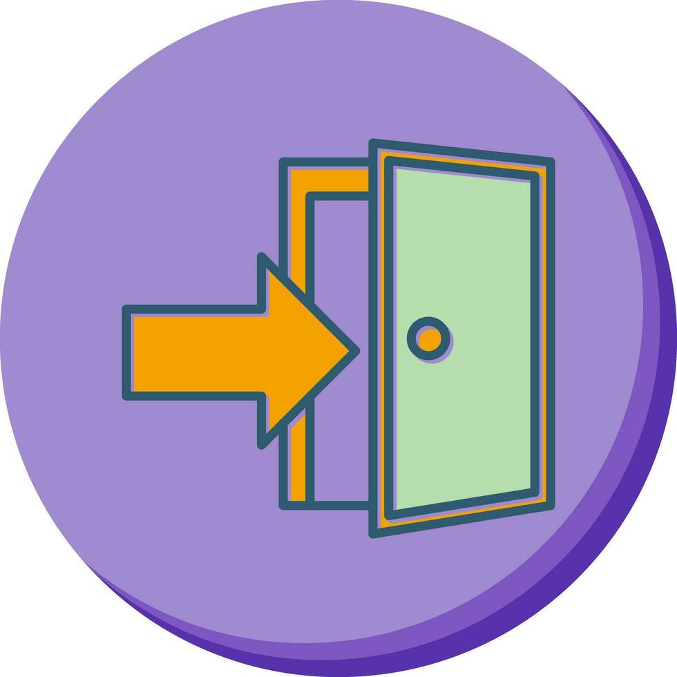 Exit Door Vector Icon