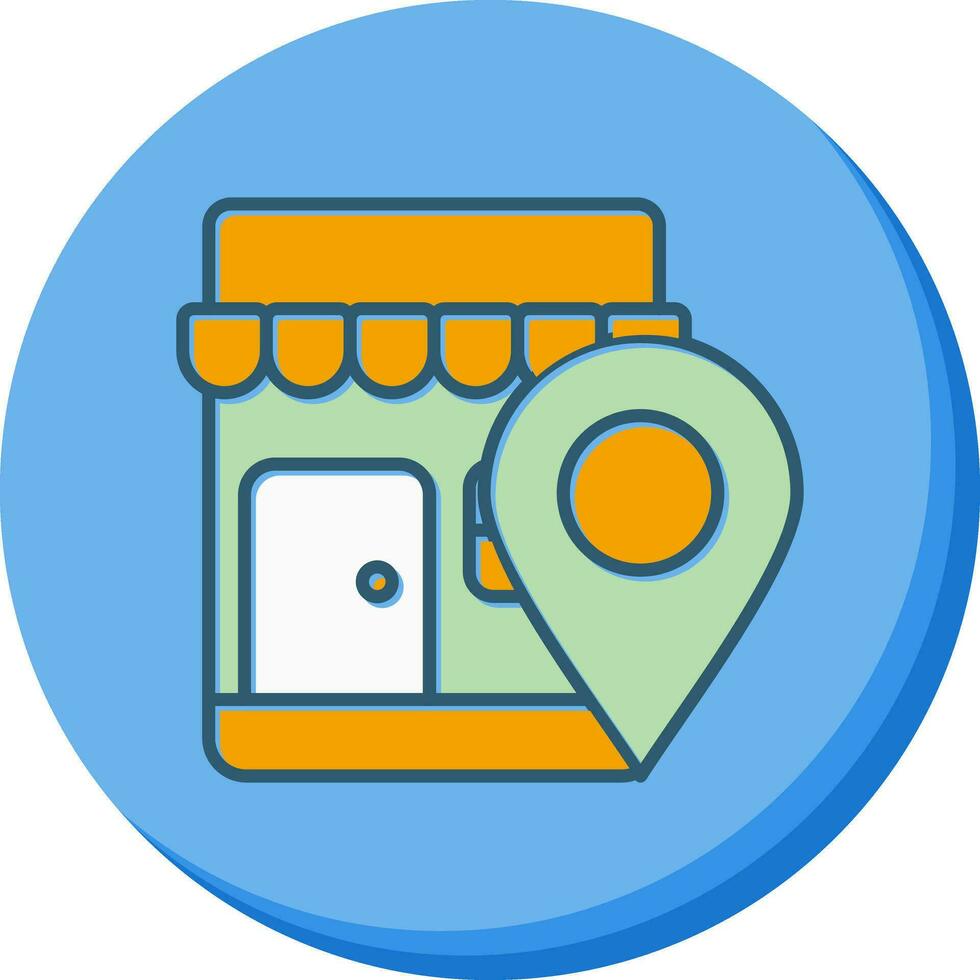 icono de vector de ubicación de tienda