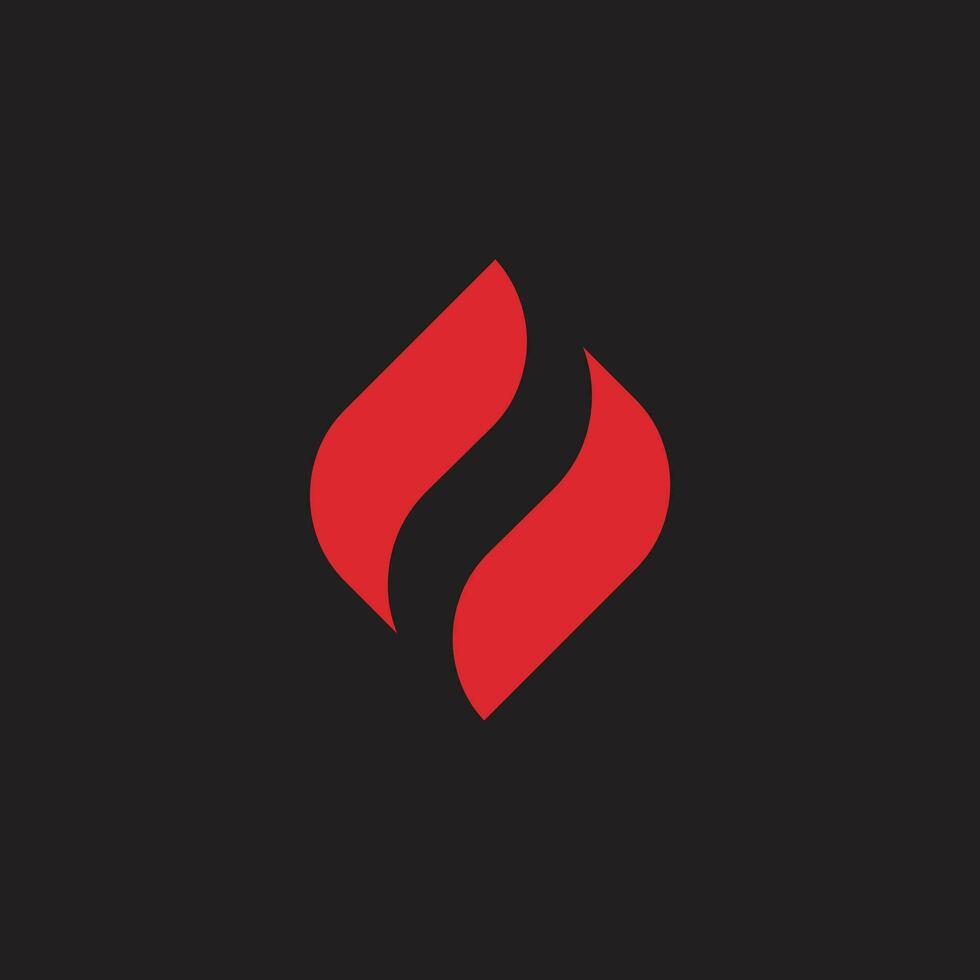 red fire logo with a simple and elegant concept. vector