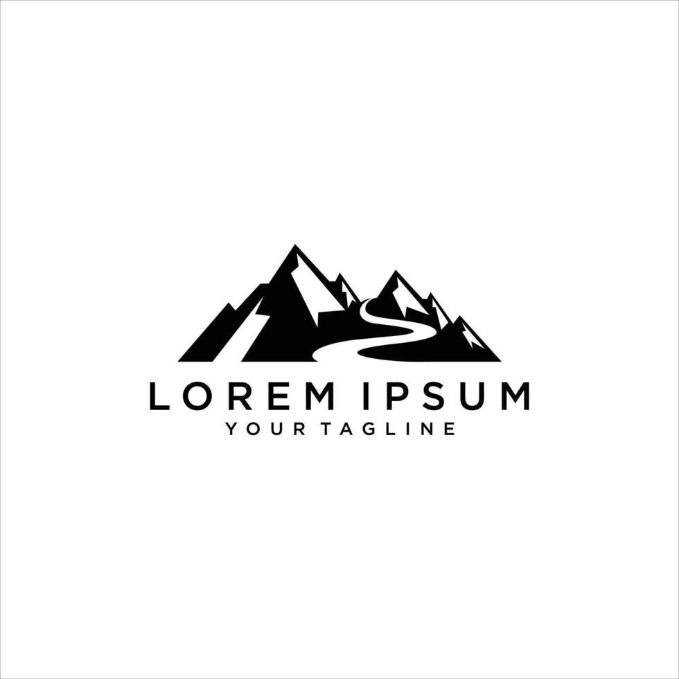 plantilla de vector de diseño de logotipo de montaña