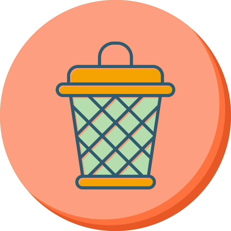 icono de vector de cubo de basura