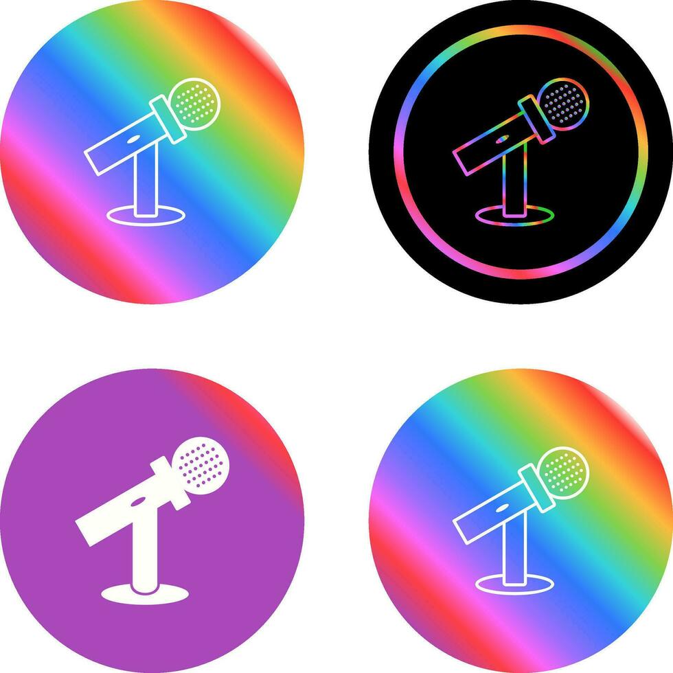 Mic on Stand Vector Icon