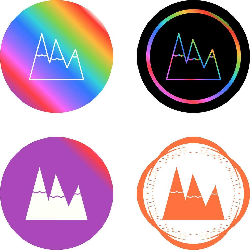 Ice Top Mountain Vector Icon