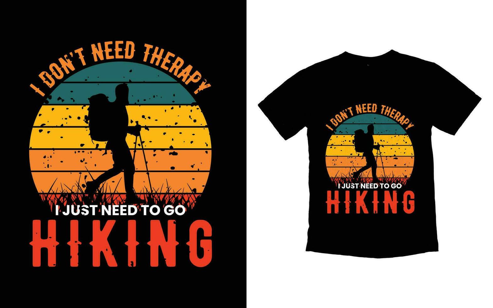 Hiking adventure typography t-shirt design vector