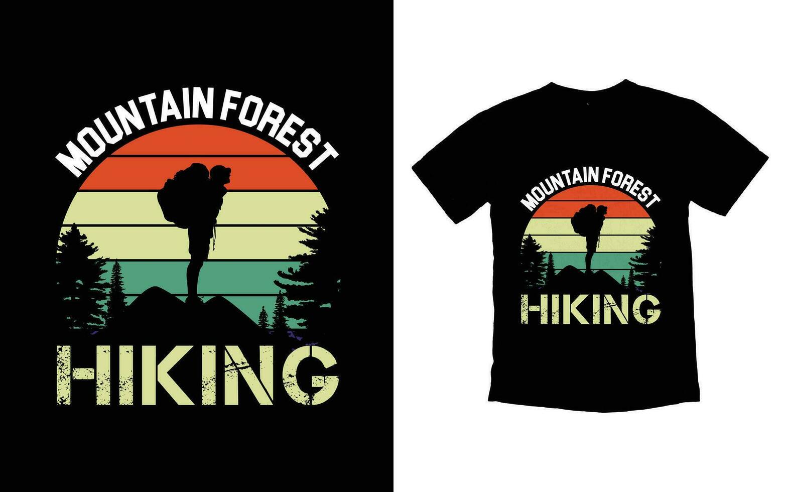 Hiking adventure typography t-shirt design vector