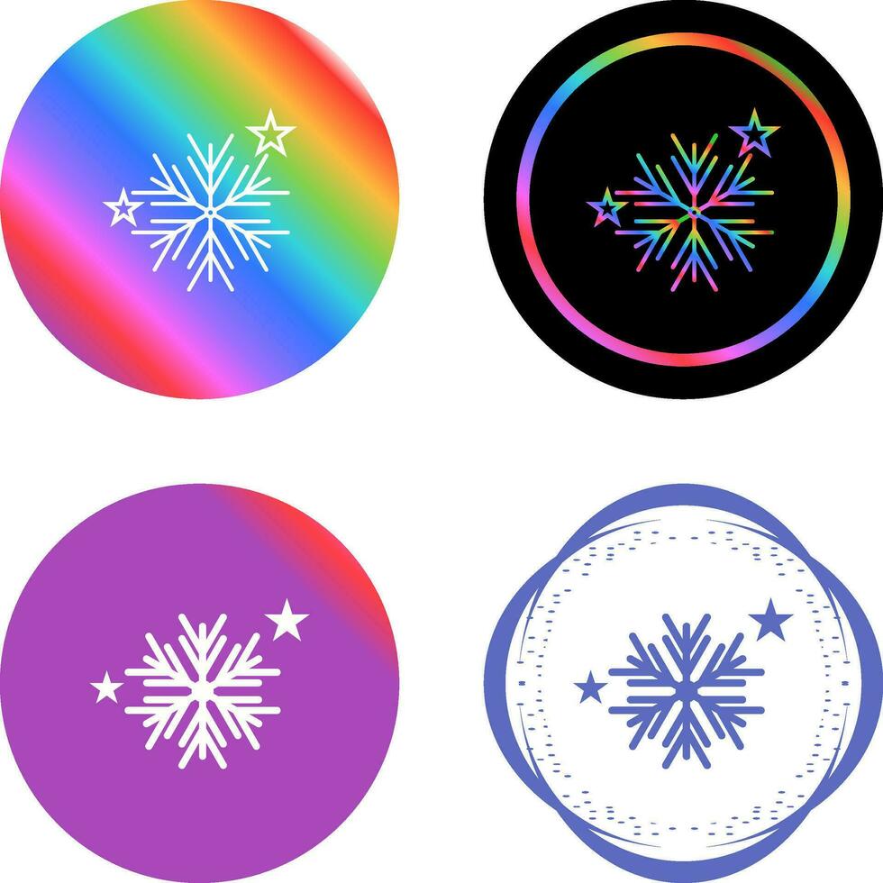 icono de vector de copos de nieve