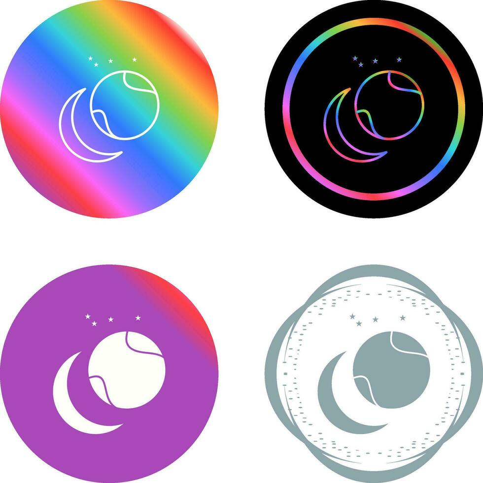 Star Orbitting Earth Vector Icon