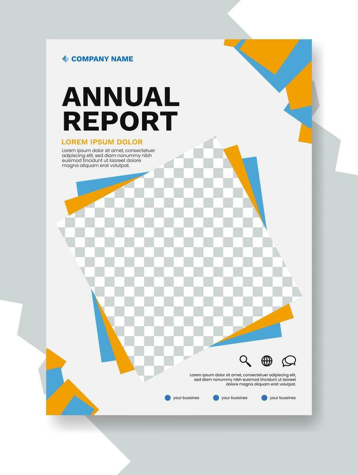 vector resumen anual reporte folleto modelo