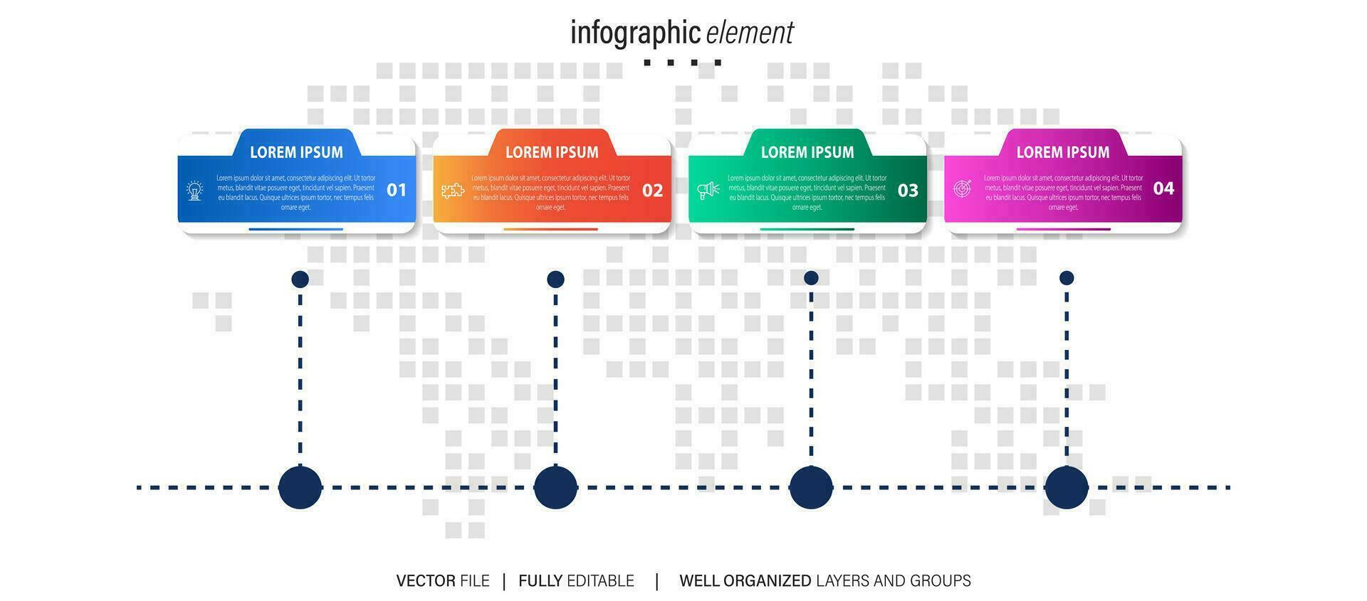 Presentation business infographic template vector. vector