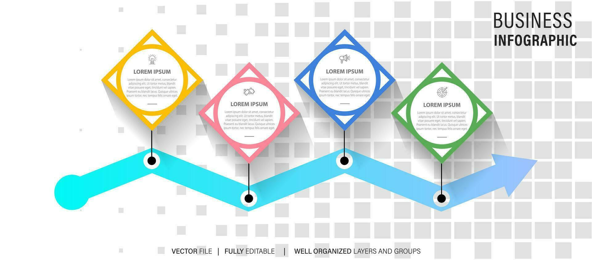 Presentation business infographic template vector. vector