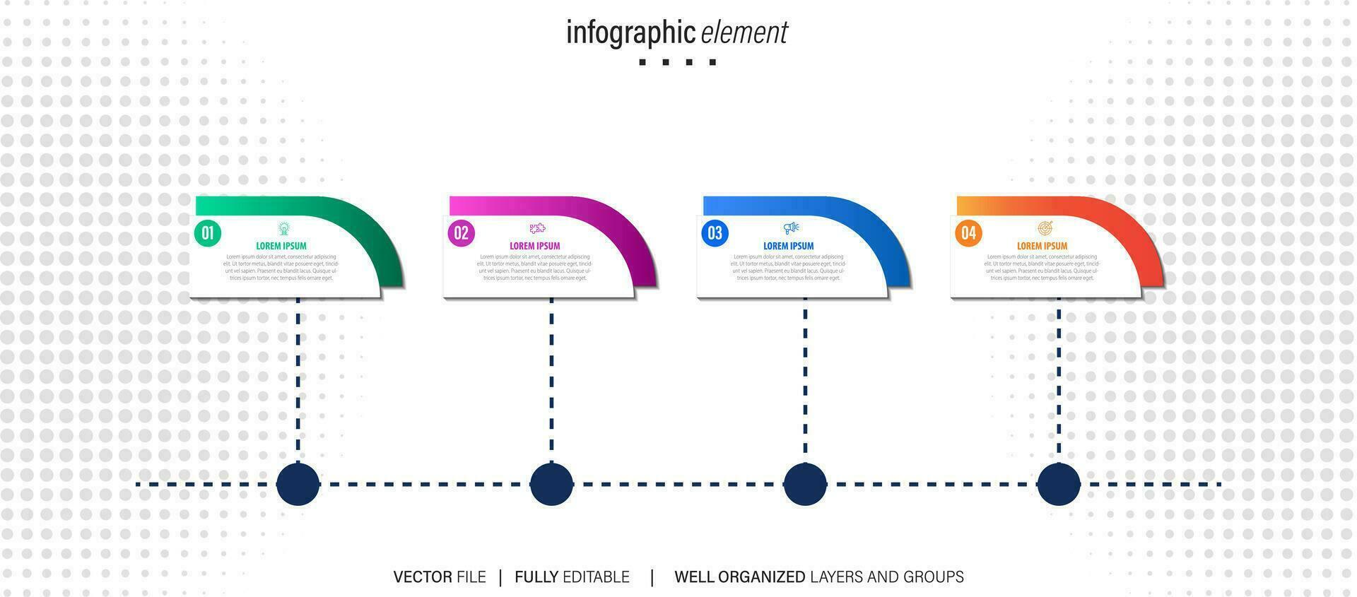 presentación negocio infografía modelo vector. vector