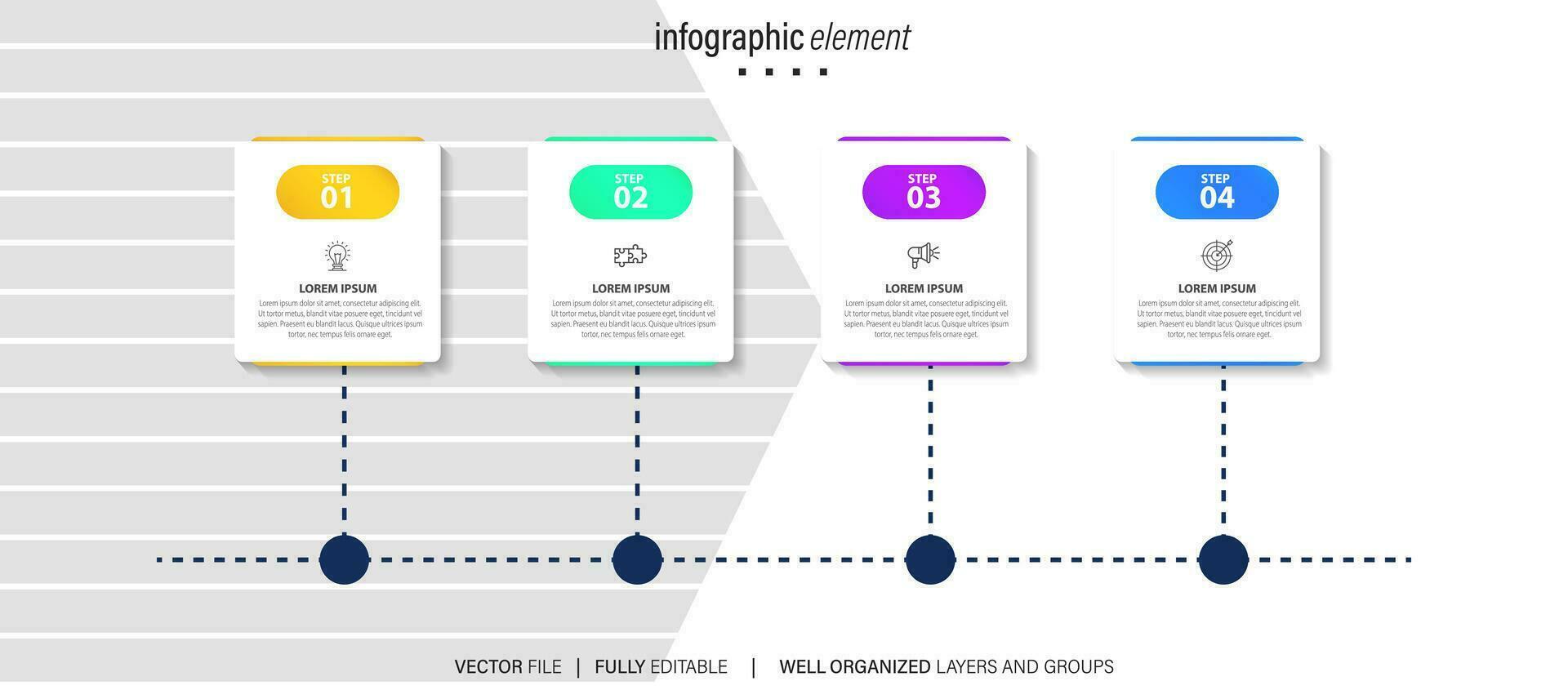 Set of infographic elements data visualization vector design template. Can be used for steps, options, business process, workflow, diagram, flowchart concept, timeline, marketing icons, info graphics.
