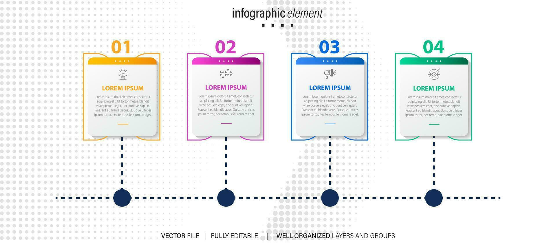 Presentation business infographic template vector. vector