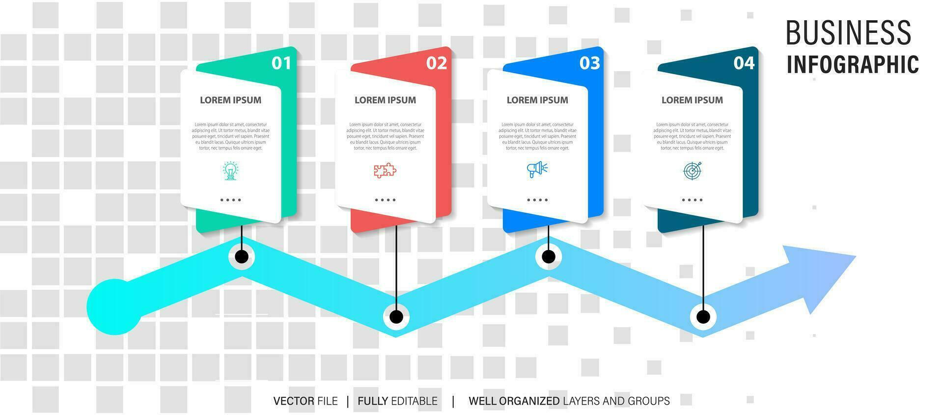 Presentation business infographic template vector. vector