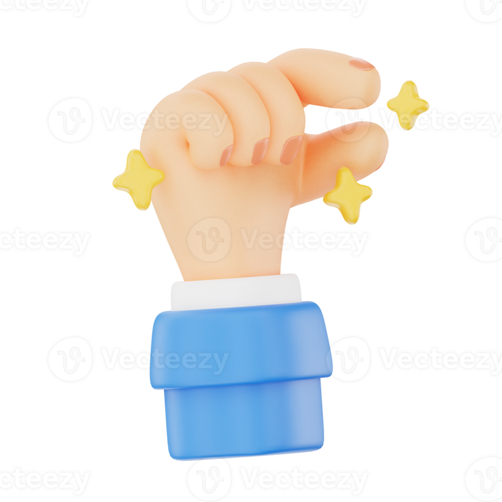 Small amount 3D hand gesture icon png