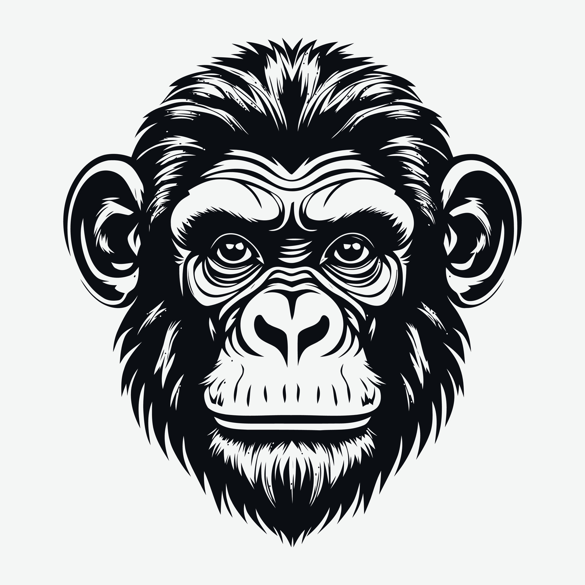 macaco vetor logotipo simples realista natureza primata África gorila sagui  chimpanzé arte desenhando ilustração selvagem animal 28335824 Vetor no  Vecteezy