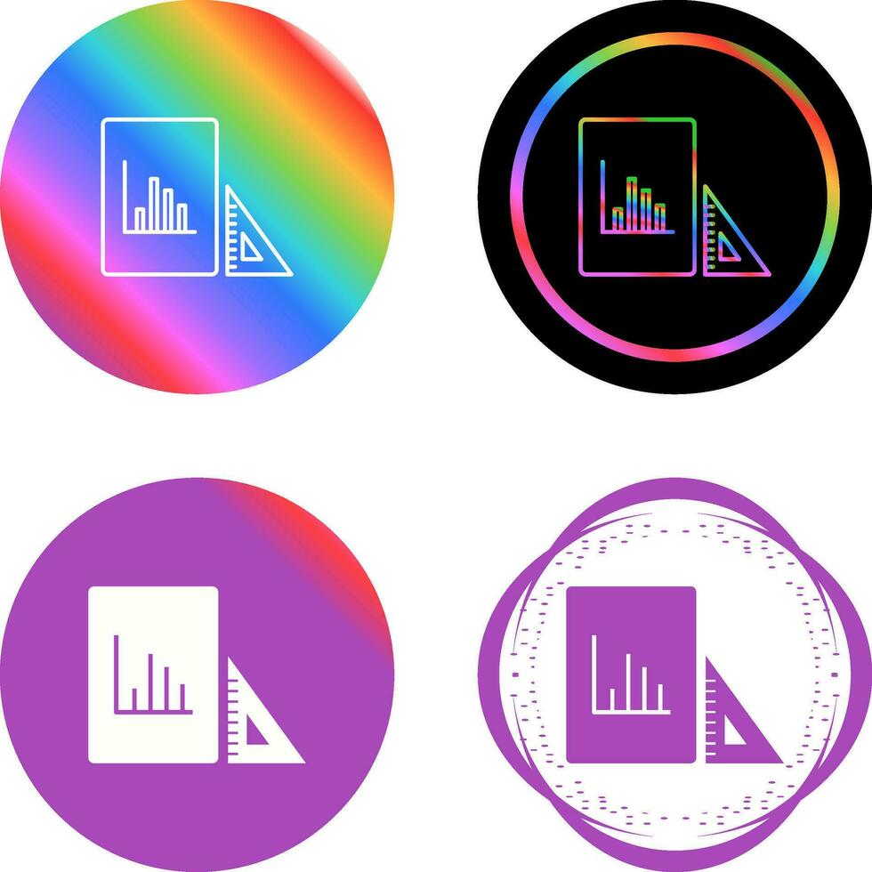 Set Square and Graph Vector Icon