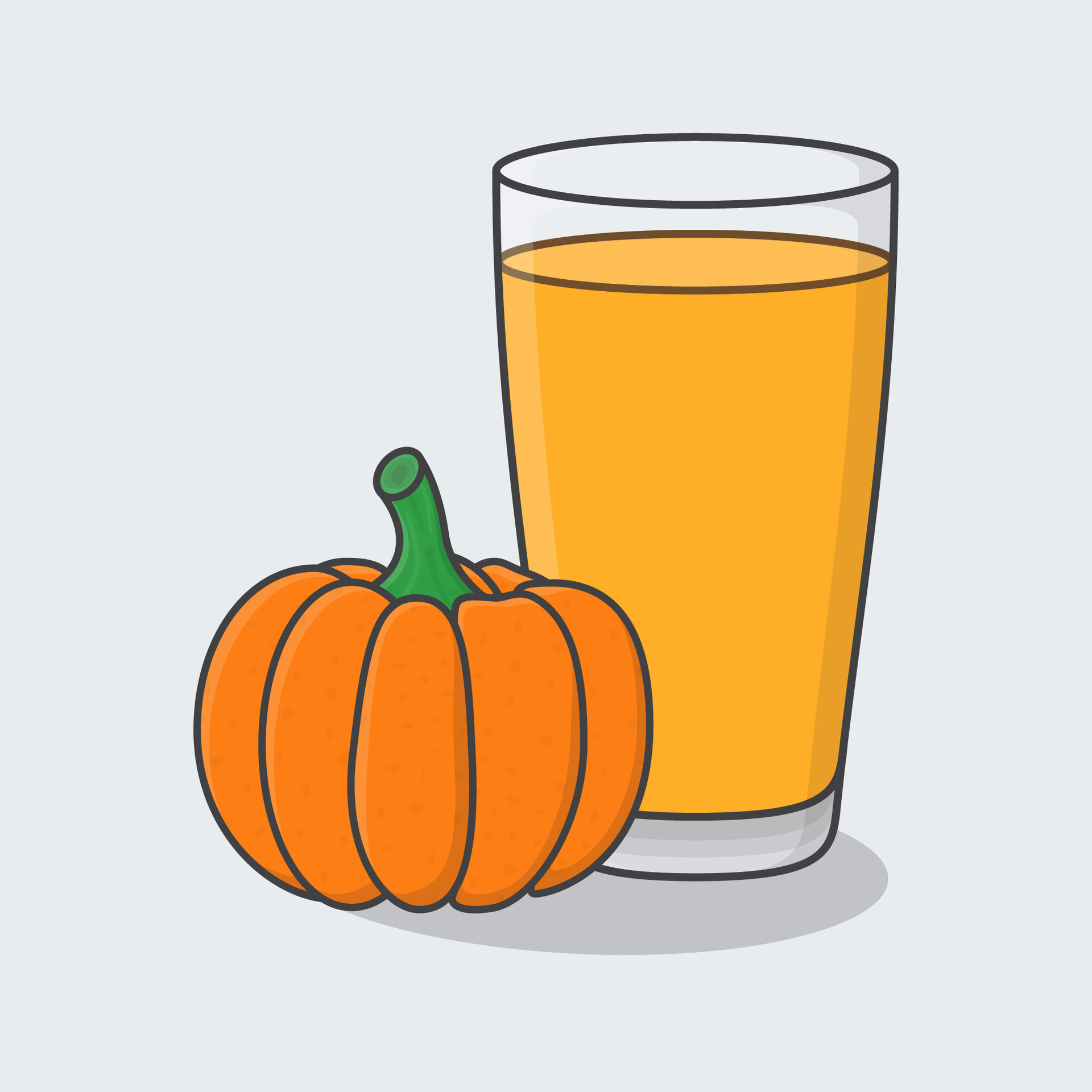 Pumpkin Juice With Fruit In Glass Cartoon Vector Illustration Pumpkin how-long-does-pumpkin-puree-last-keeping-the-peas