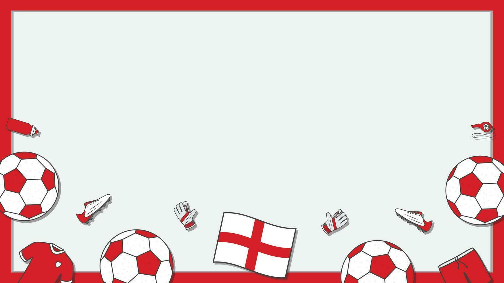 Football Background Design Template. Football Cartoon Vector Illustration. Soccer In England