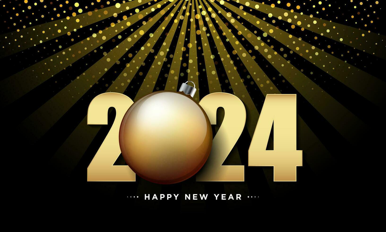 2024 Happy New Year Background Design. vector