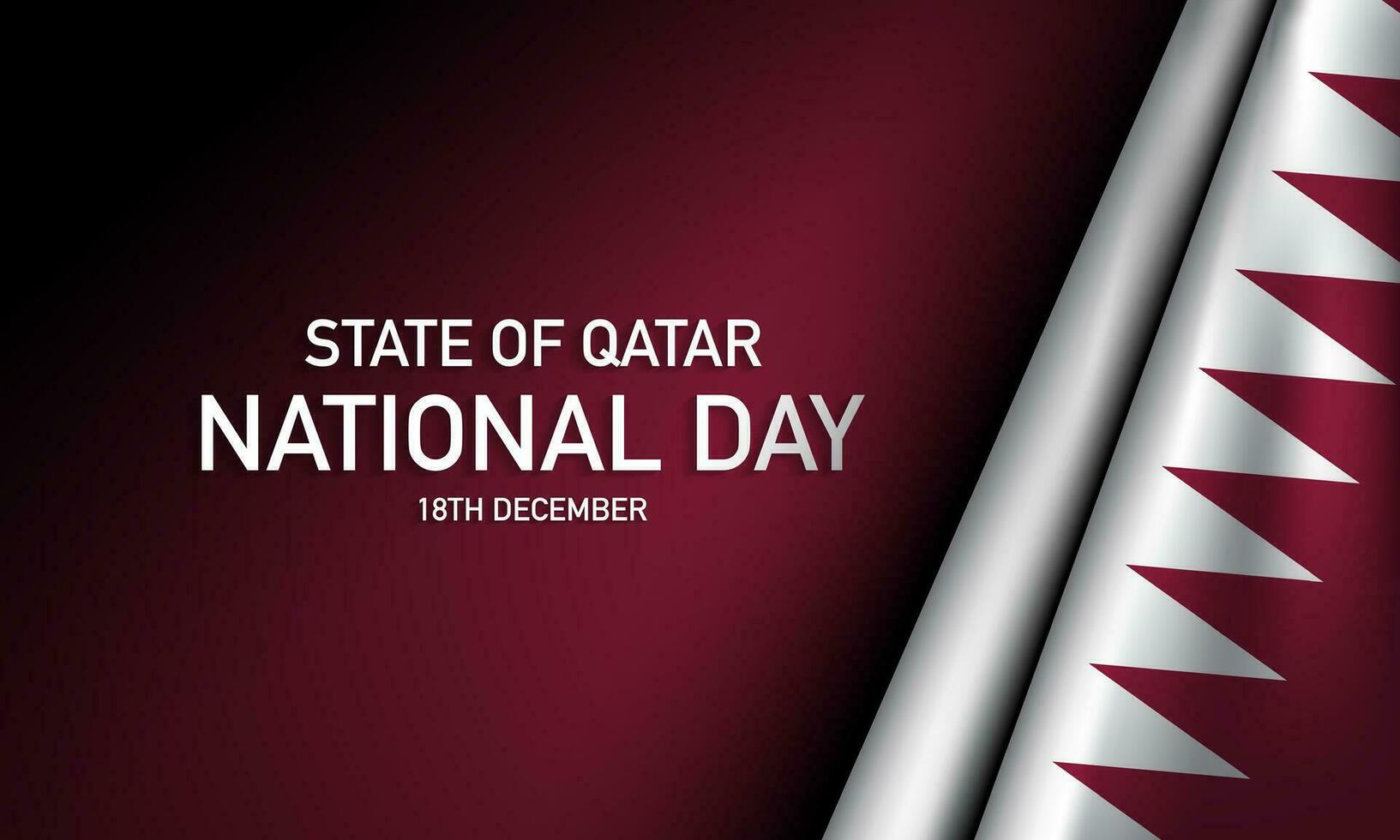 State of Qatar National Day Background Design. vector