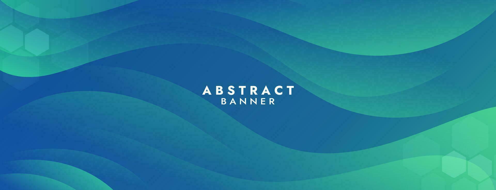 Abstract Gradient green blue liquid Wave Background vector