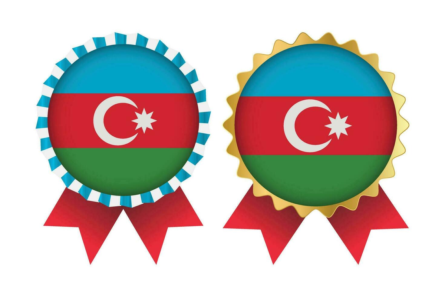 Medal Set Designs of Azerbaijan Template vector