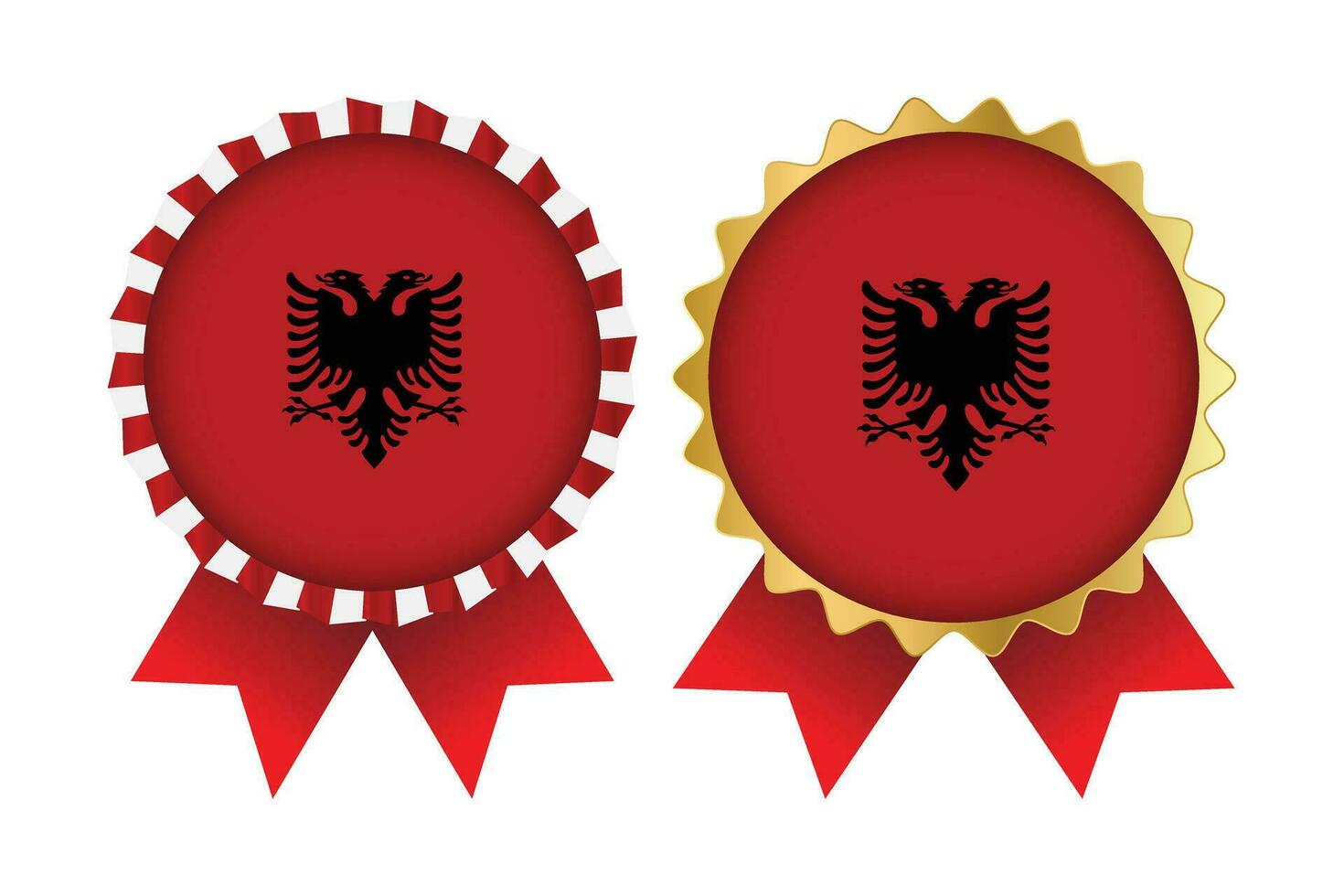 medalla conjunto diseños de Albania modelo vector