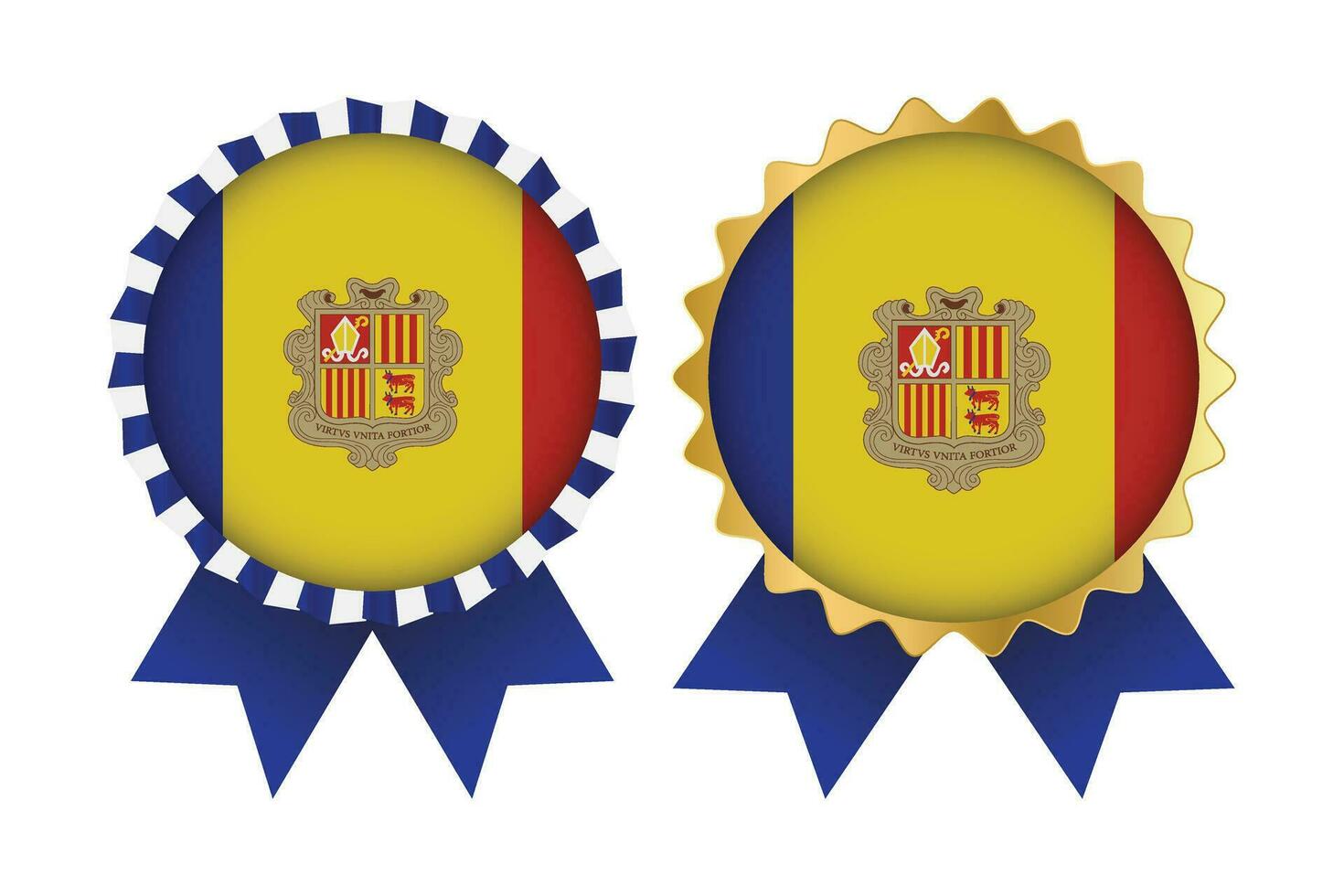 medalla conjunto diseños de andorra modelo vector