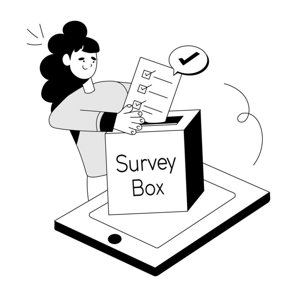 Trendy Survey Box vector