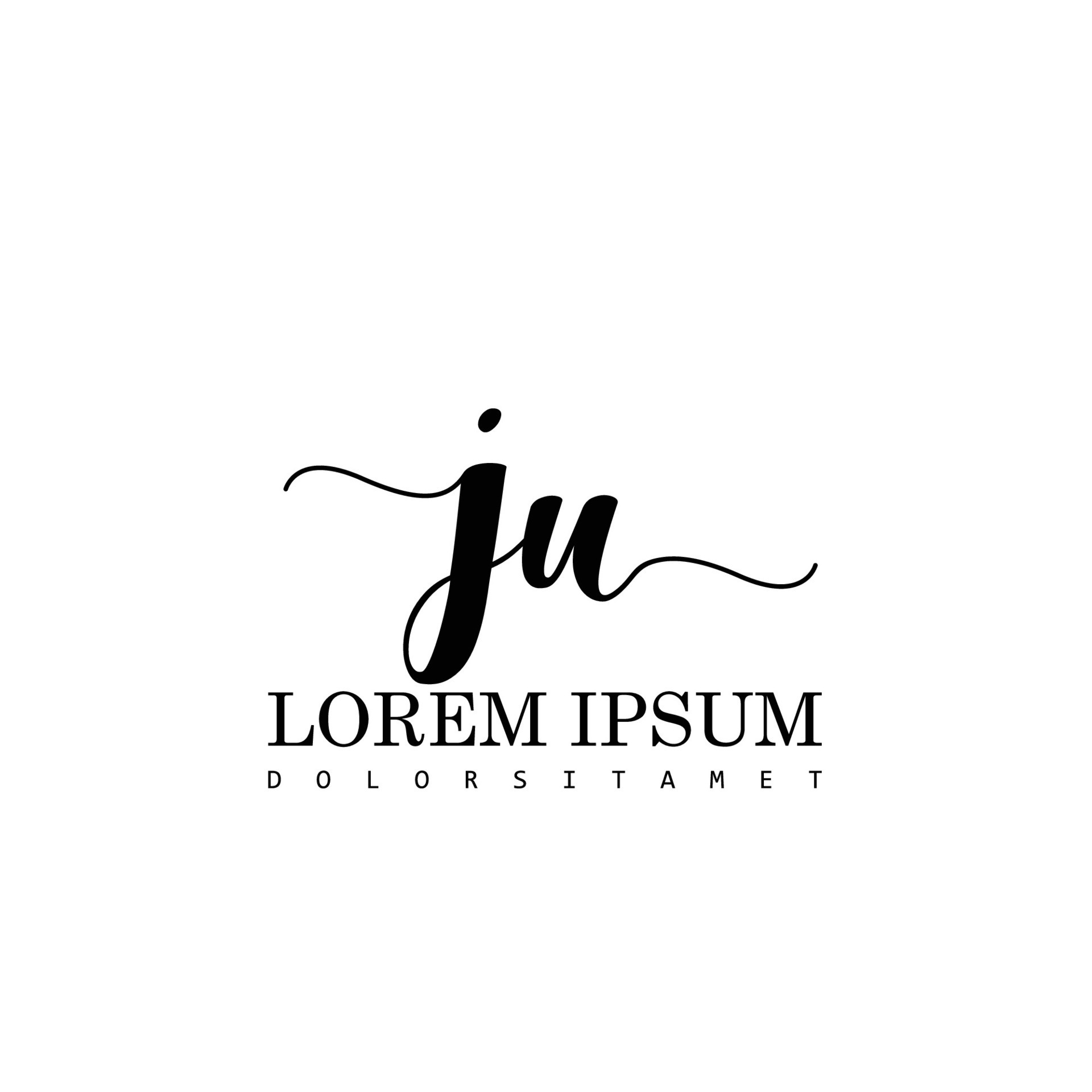 JU Initial Handwriting Template Design 28336527 Vector Art at Vecteezy