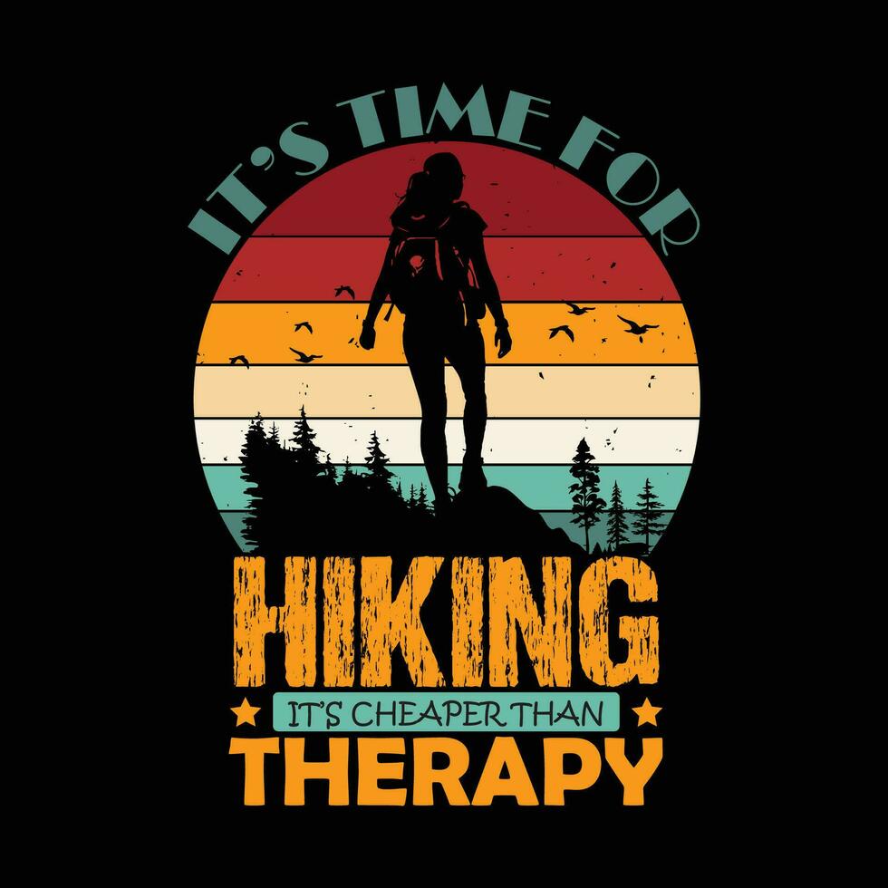 Best hiking t shirt design vector