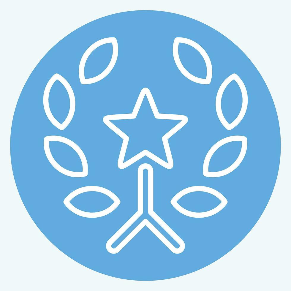 Icon Award 4. related to Award symbol. blue eyes style. simple design editable. simple illustration vector