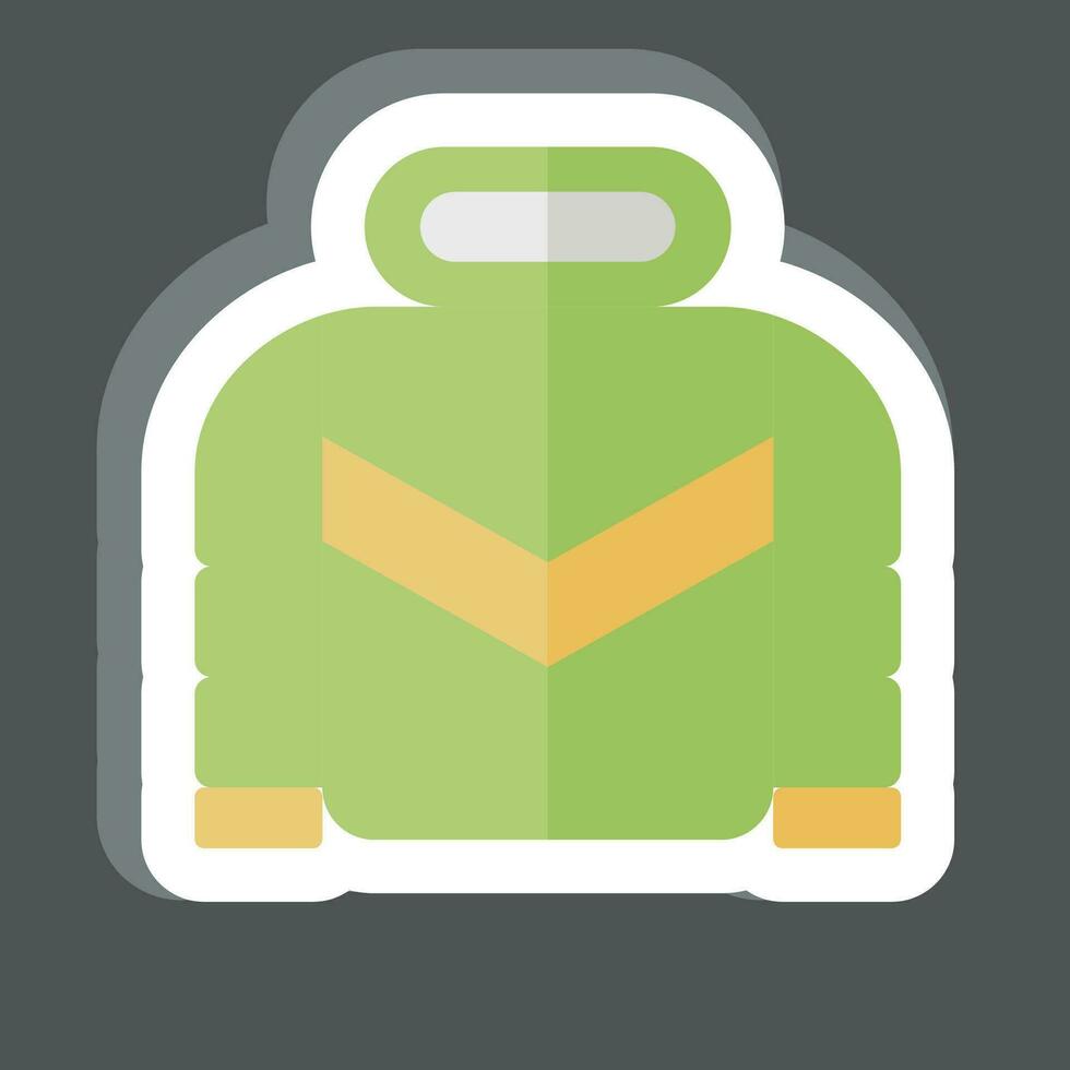 Sticker Jacket. related to Camping symbol. simple design editable. simple illustration vector